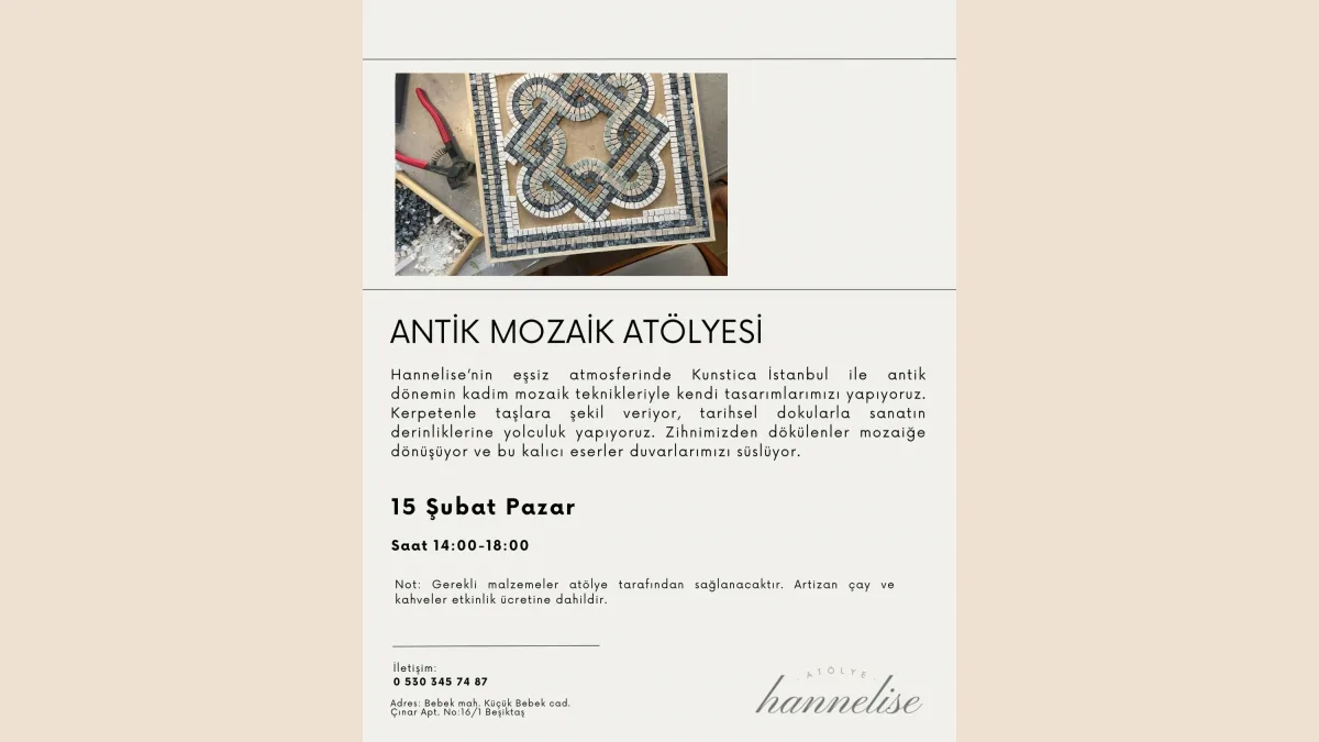 Kunstica ile Antik Mozaik Atölyesi