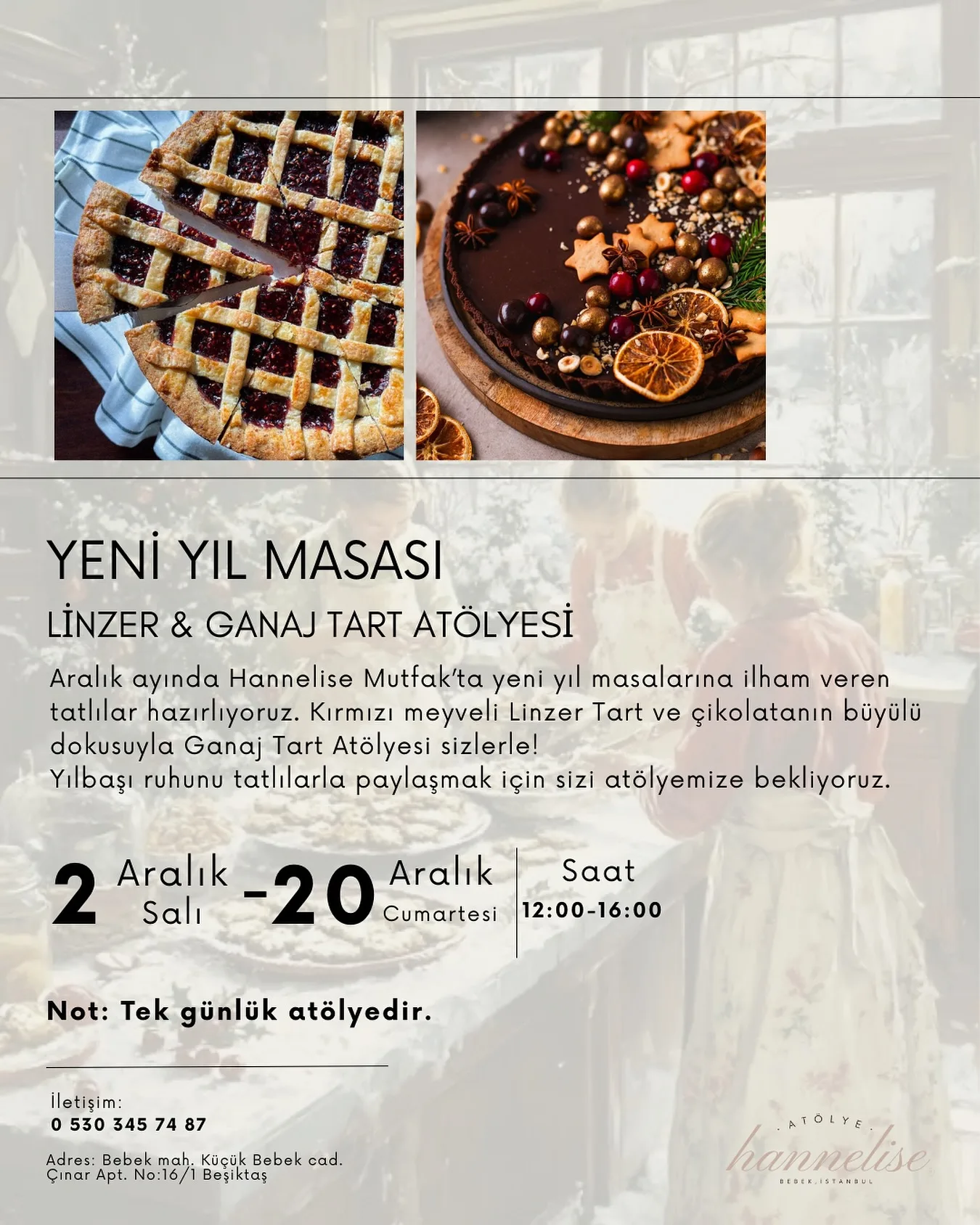 Linzer & Ganaj Tart Atölyesi etkinliğinden bir anı